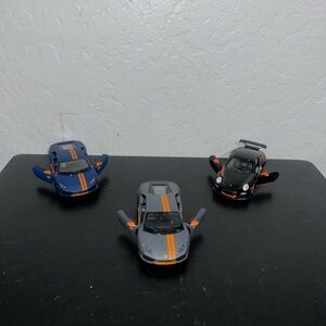 Die-Cast Toy Car Set - Gray, Blue, and Black